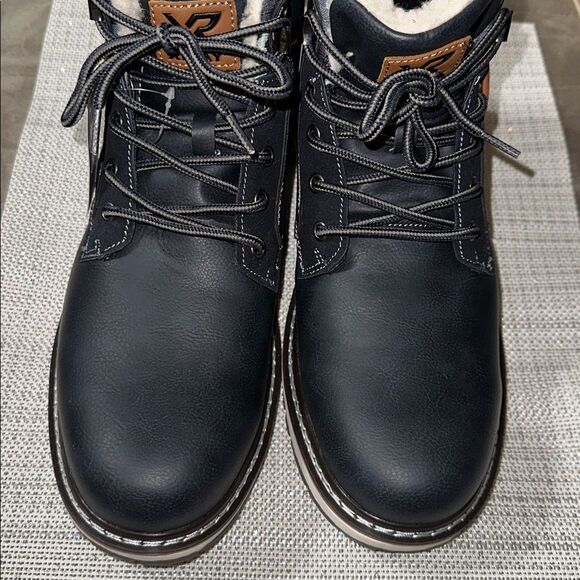 XRAY 11 Men’s Dresden Navy Camo Sherpa Trim Faux Leather Lace up Boots main image 6